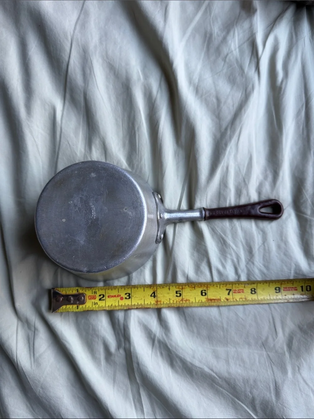 1950s Small Milk Warming Pan Made by Metasco in Italy